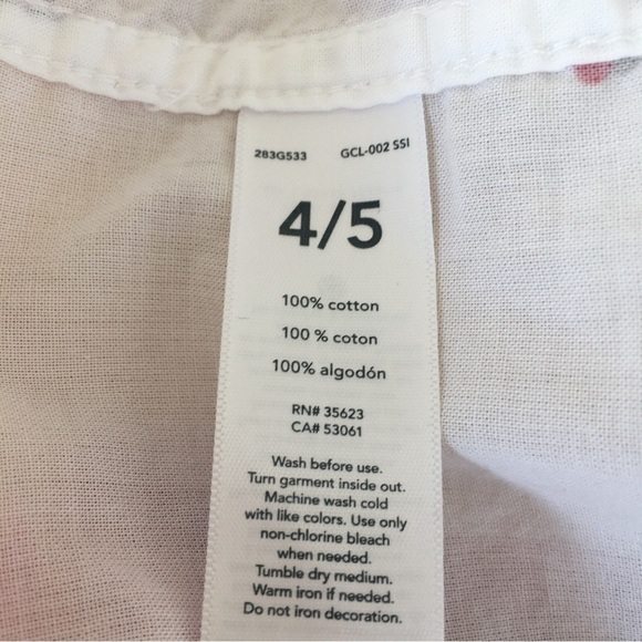 Carter's little boys white button up short sleeve shirt XS/4-5 - Picture 4 of 12